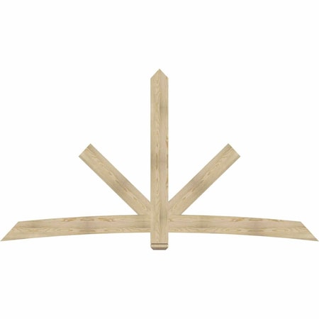 Ekena Millwork Alberta Rough Sawn Timber Gable Bracket, Douglas Fir, 108"W x 58"H x 2"D x 6"F, 13/12 Pitch GBW108X58X0206ALB00RDF